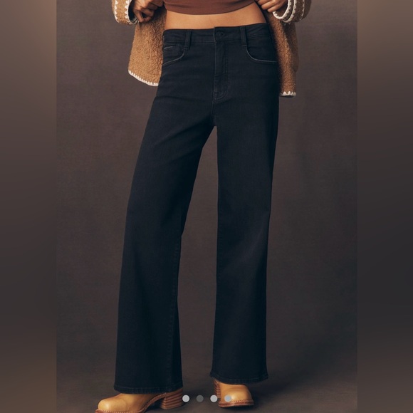 Anthropologie Pilcro Robbie high rise flared jeans size 26 black new - Picture 2 of 5